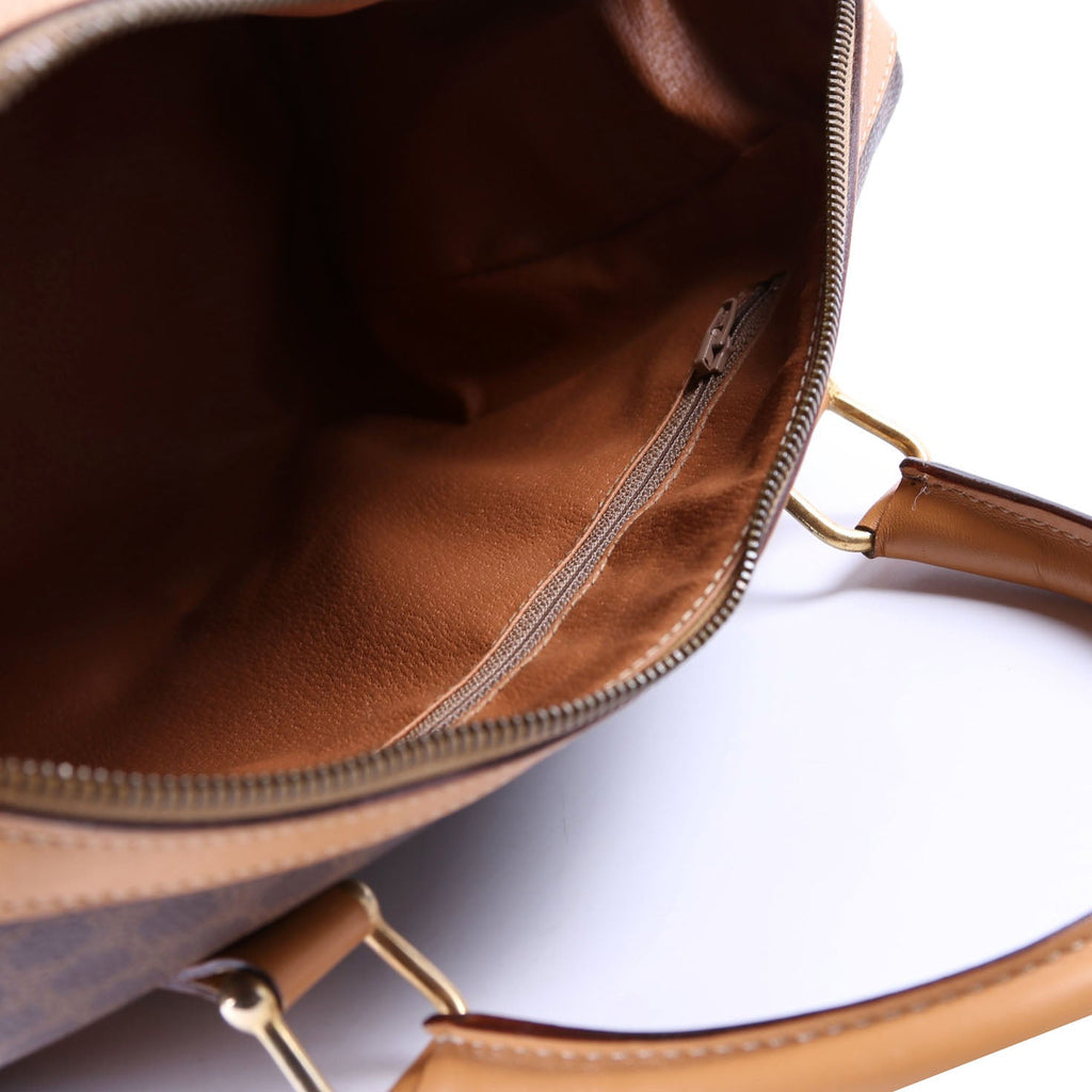 Vintage Leather/Canvas Boston Bag