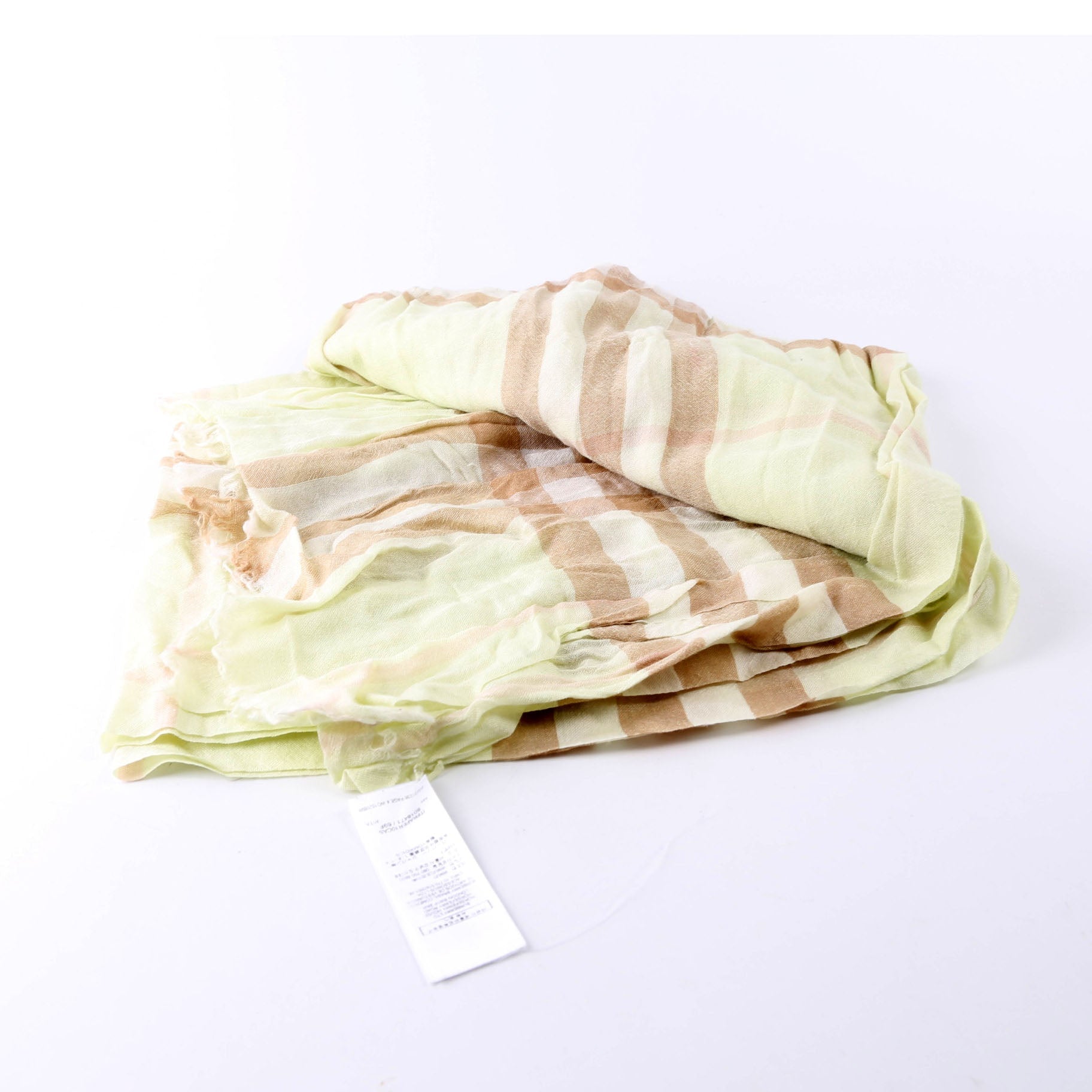 Giant Check Lightweight Wool/Silk Scarf Yellow