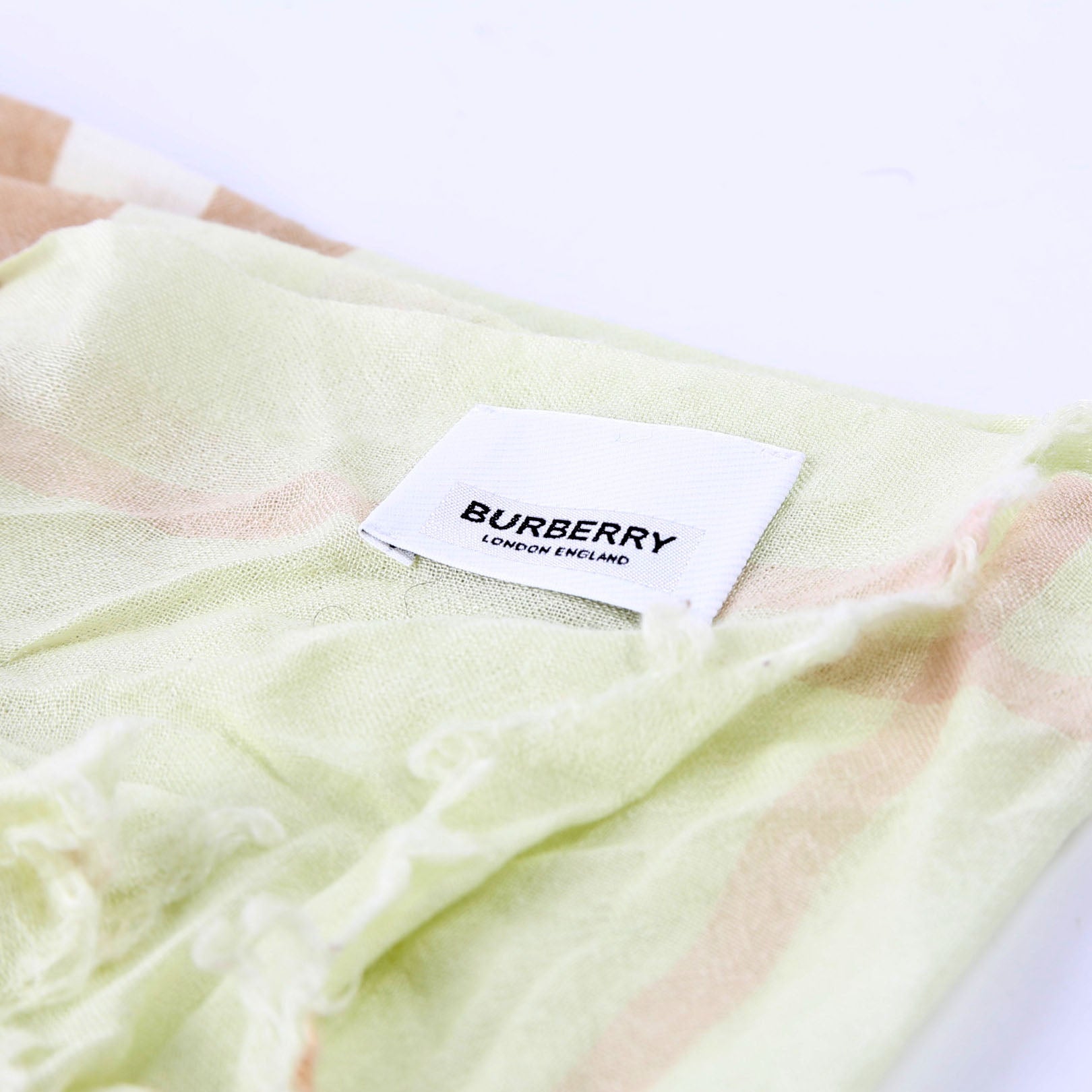 Giant Check Lightweight Wool/Silk Scarf Yellow