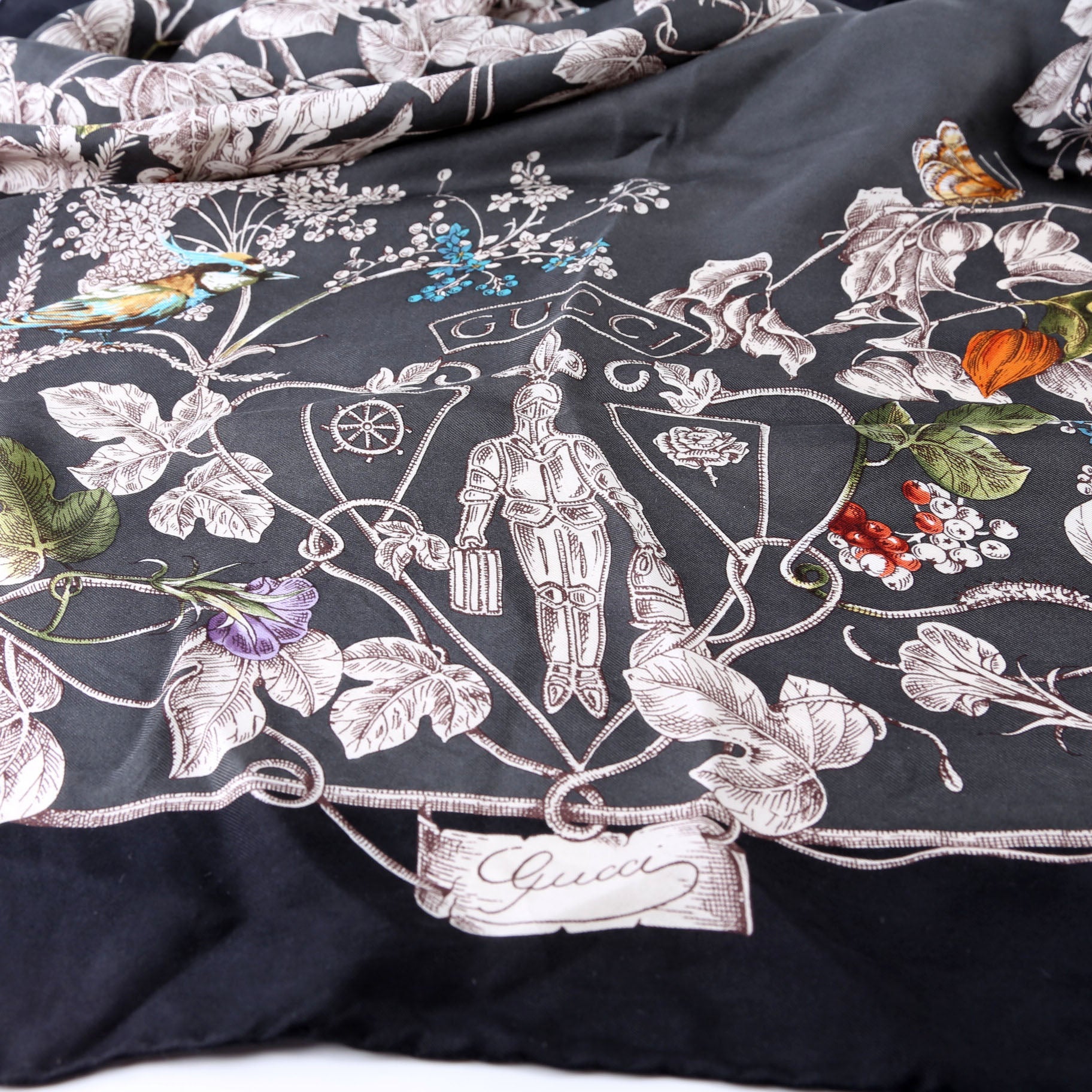 Wonder Garden Square Silk Scarf Mulicolor