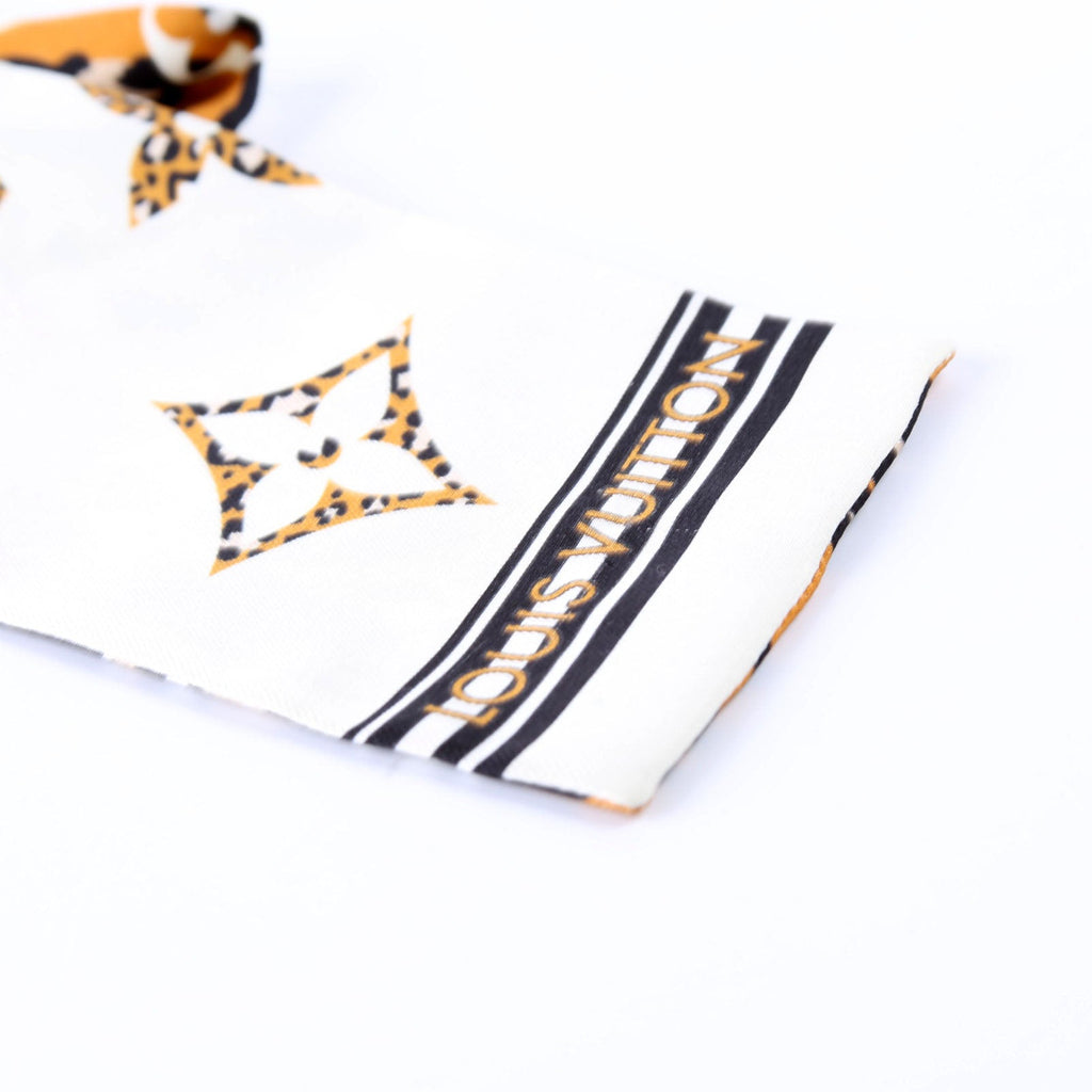 Giant Jungle Bandeau Silk Scarf Brown/Multi