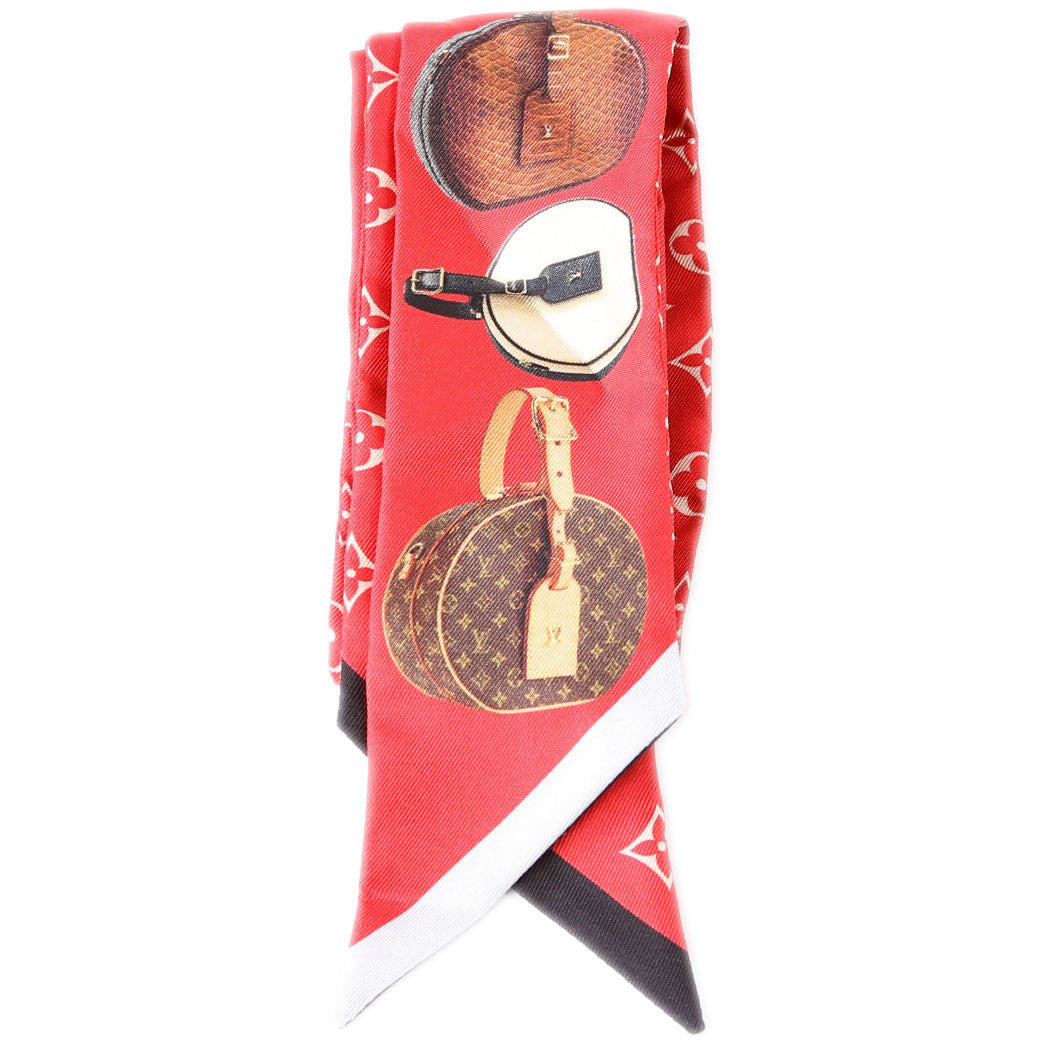 Tribute To Boite Chapeau BB Silk Scarf Red/Multicolor