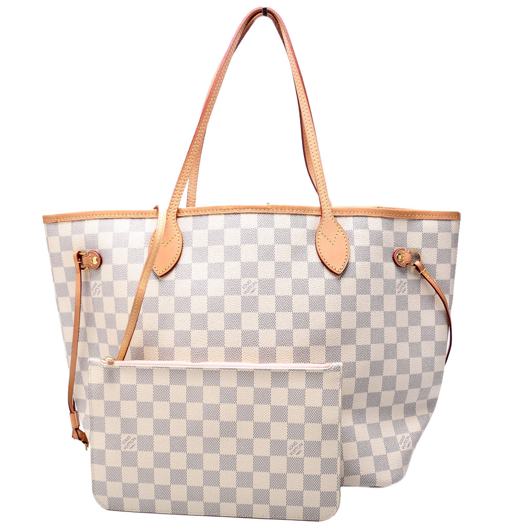 Neverfull W/Wallet MM Damier Azur Pink