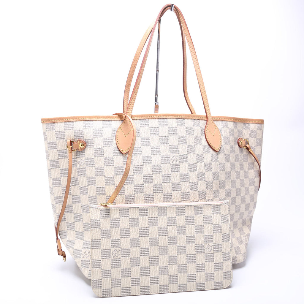 Neverfull W/Wallet MM Damier Azur Pink
