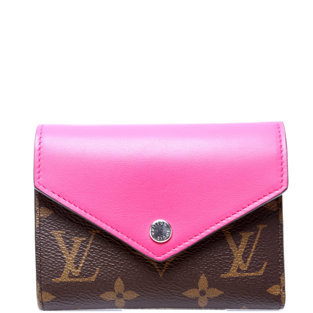 Victorine Wallet Leather/Monogram Pink