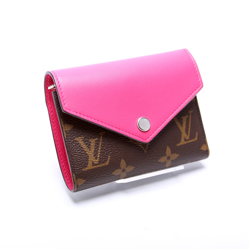 Victorine Wallet Leather/Monogram Pink