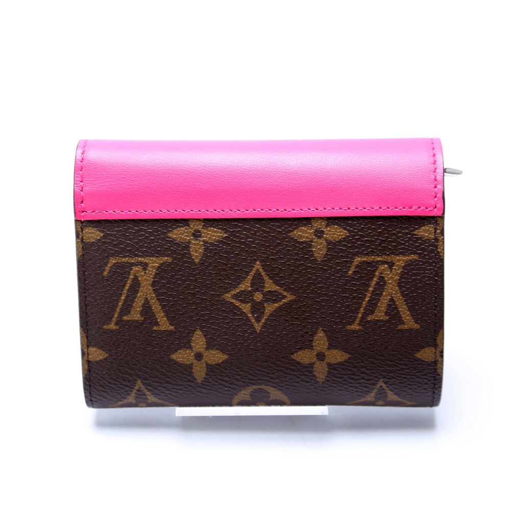 Victorine Wallet Leather/Monogram Pink