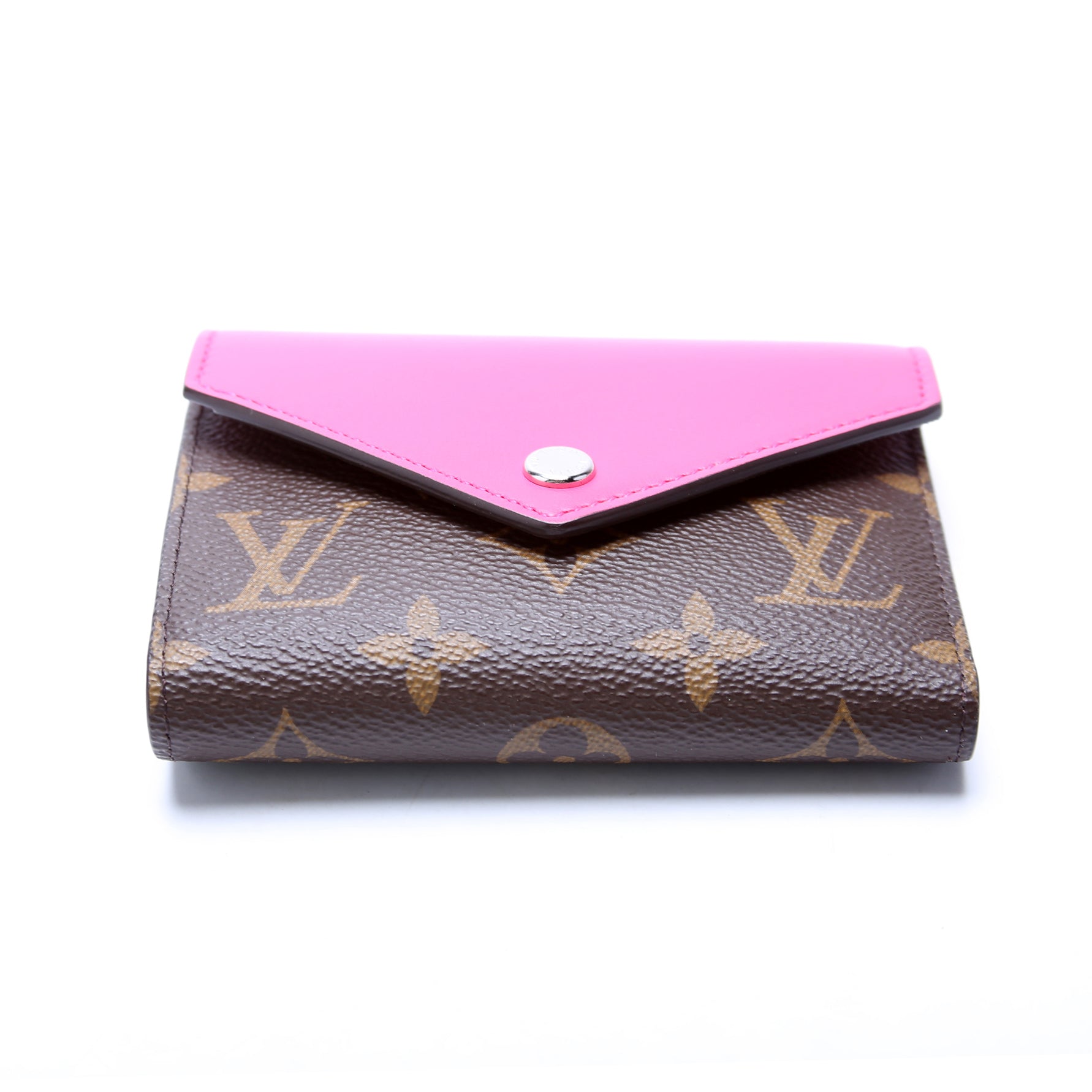 Victorine Wallet Leather/Monogram Pink