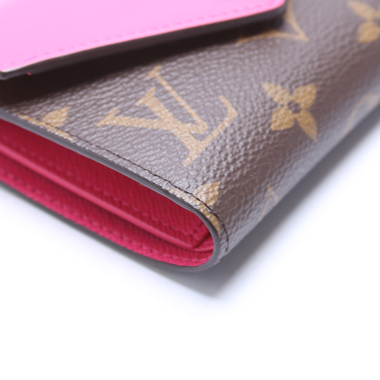 Victorine Wallet Leather/Monogram Pink