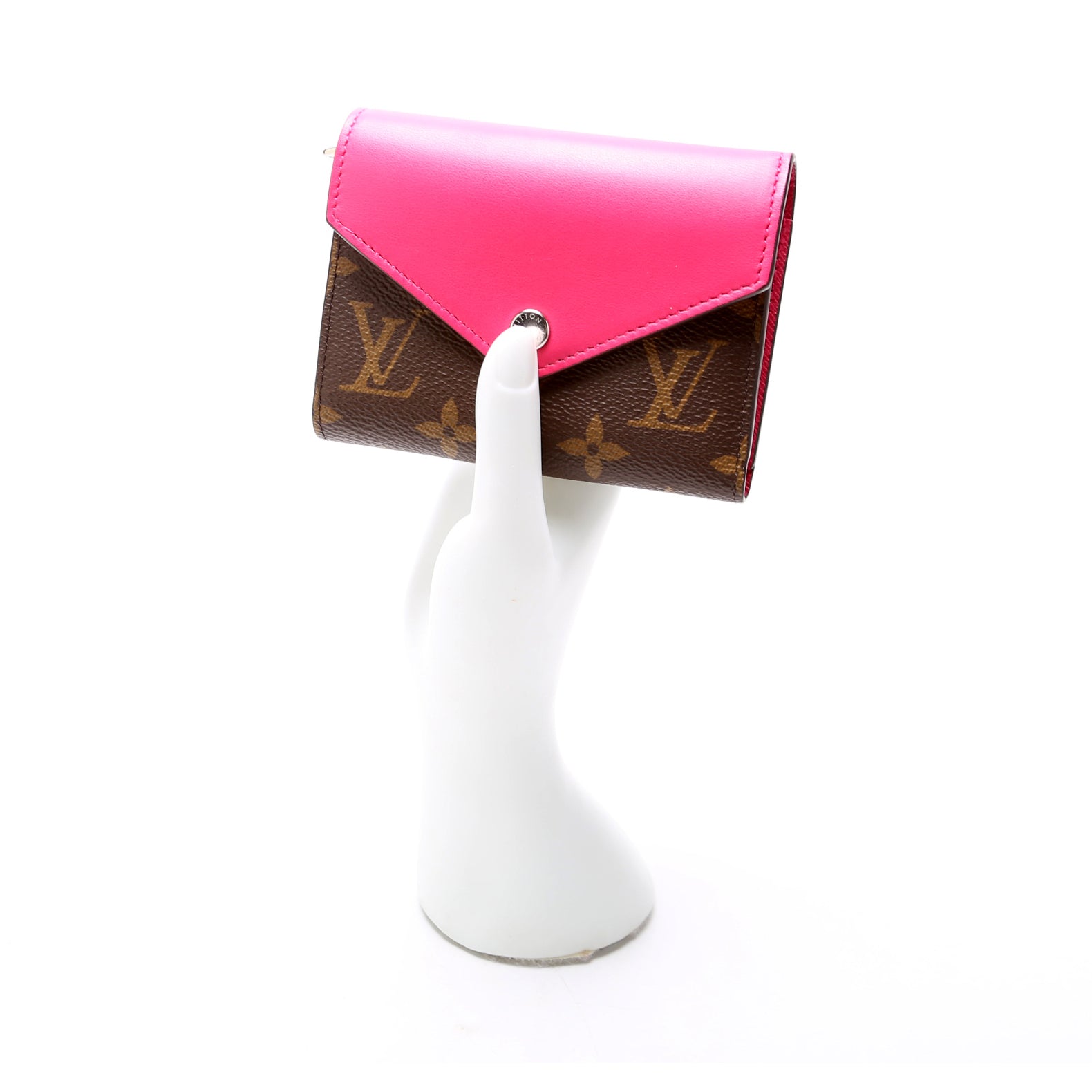 Victorine Wallet Leather/Monogram Pink