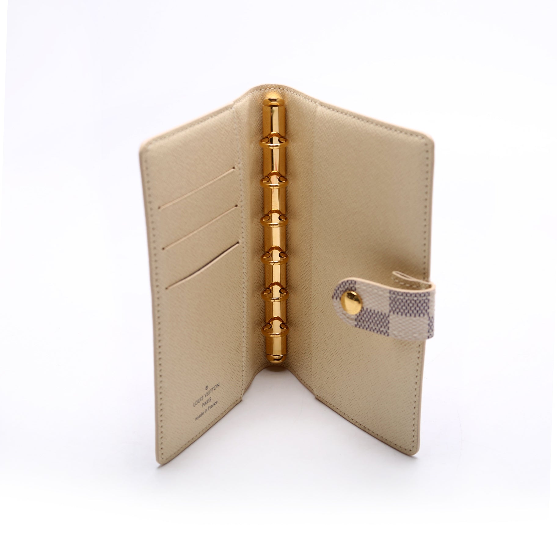 Agenda Small Ring Damier Azur