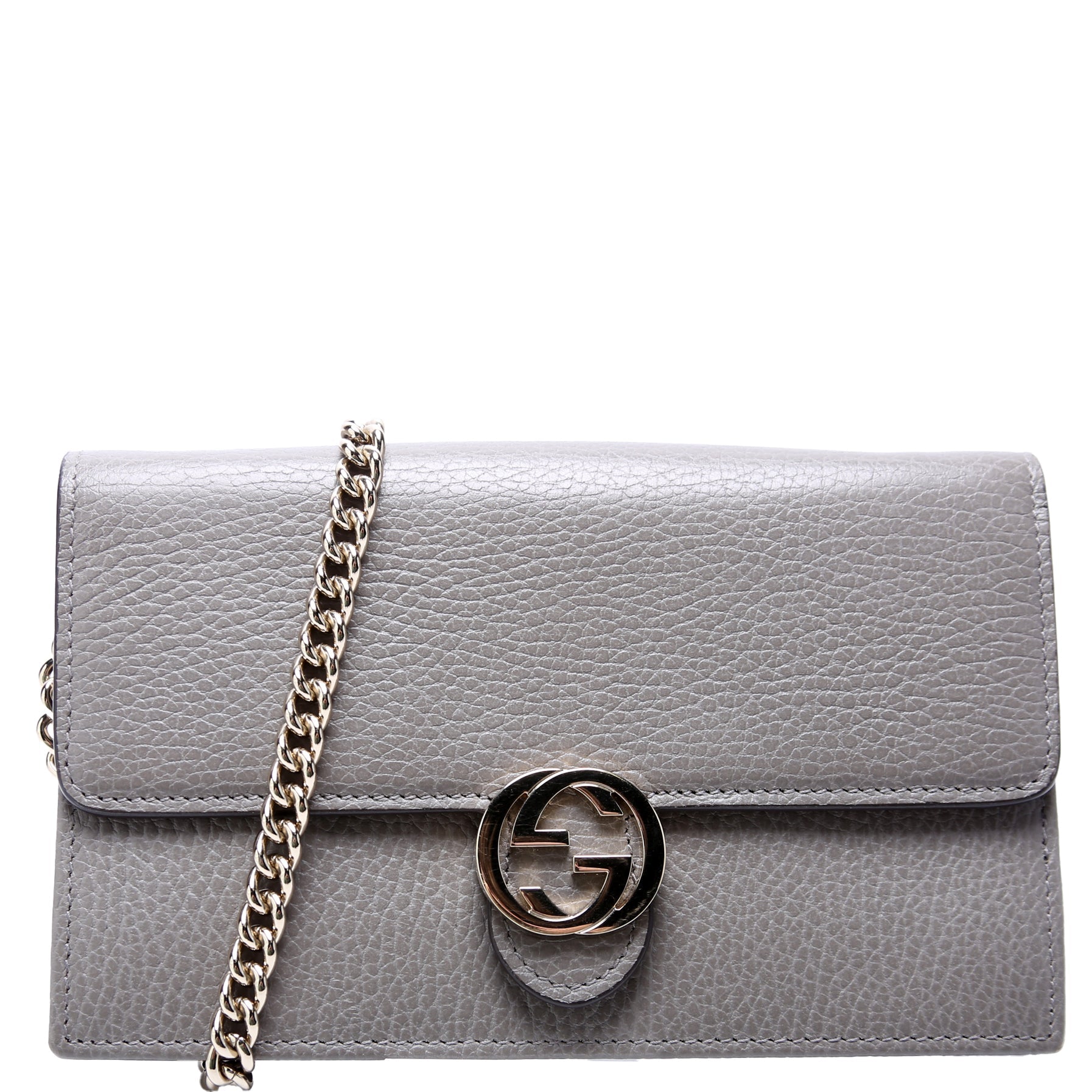 510314 Interlocking G Chain Wallet Grey