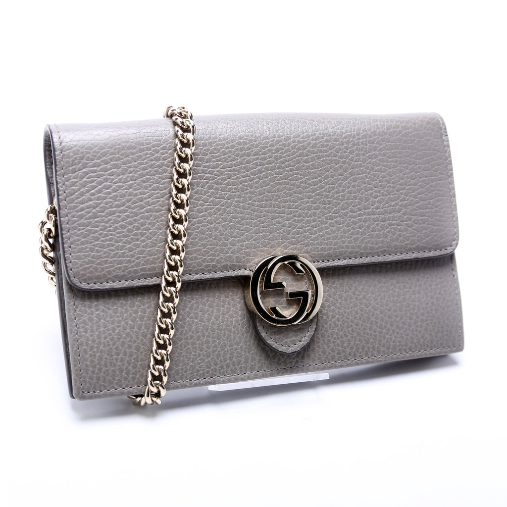 510314 Interlocking G Chain Wallet Grey