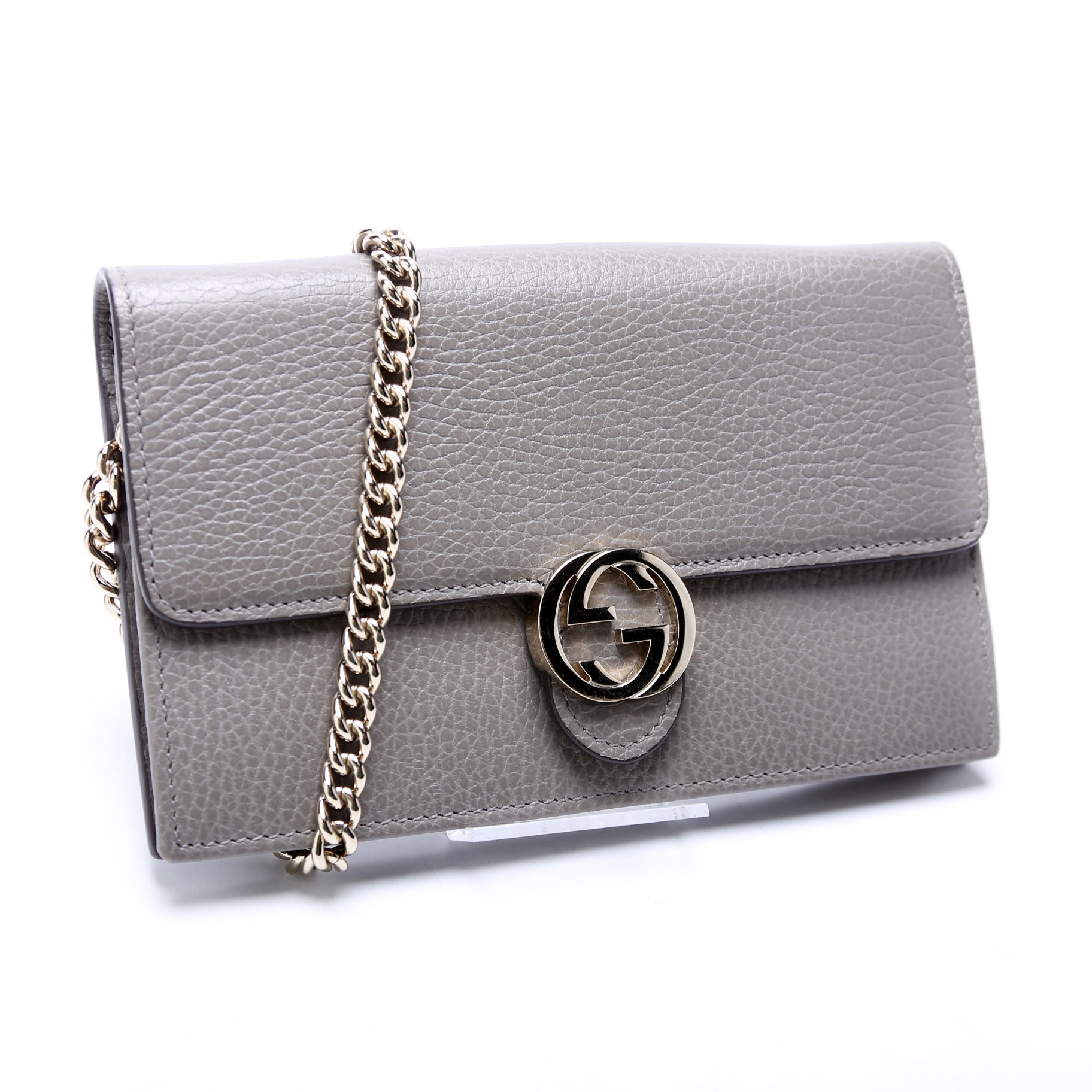 510314 Interlocking G Chain Wallet Grey