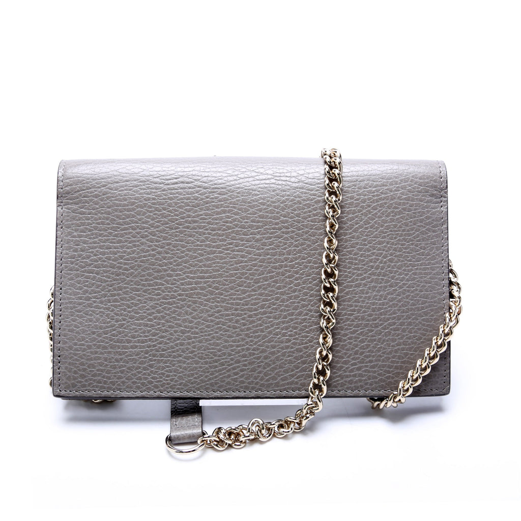 510314 Interlocking G Chain Wallet Grey