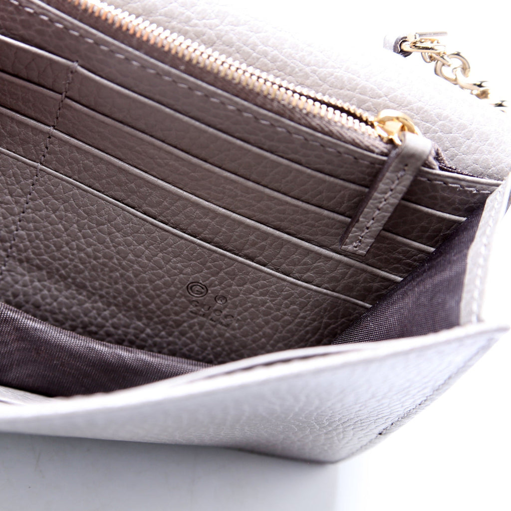 510314 Interlocking G Chain Wallet Grey