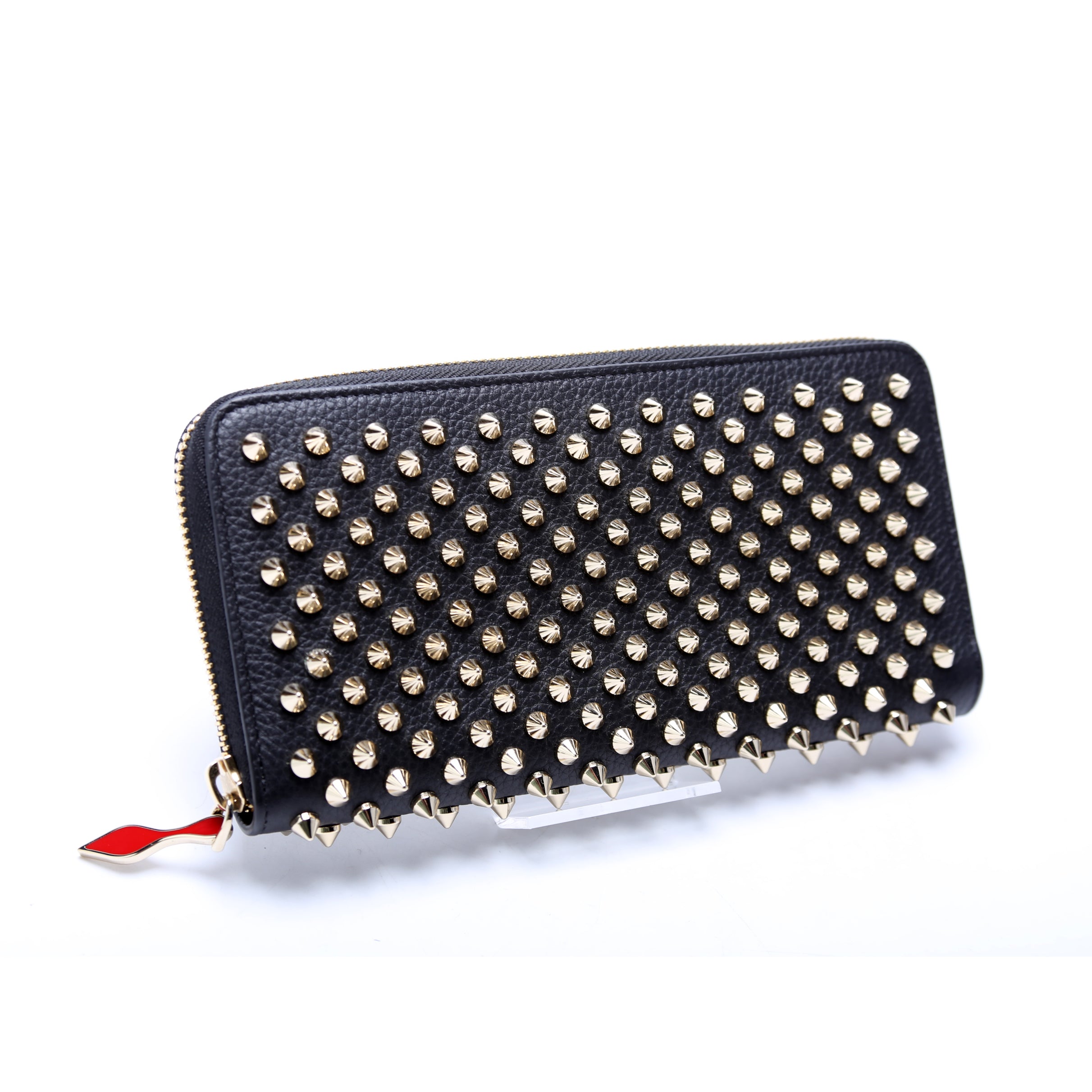 Panettone Spike Zip Around Wallet Black/Gold