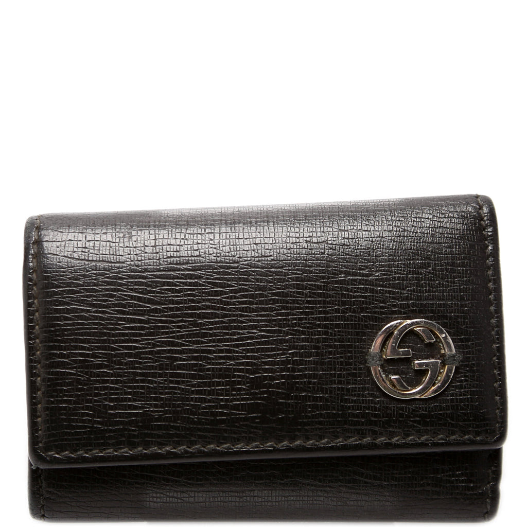 Gucci 256337 Key Case Leather Black