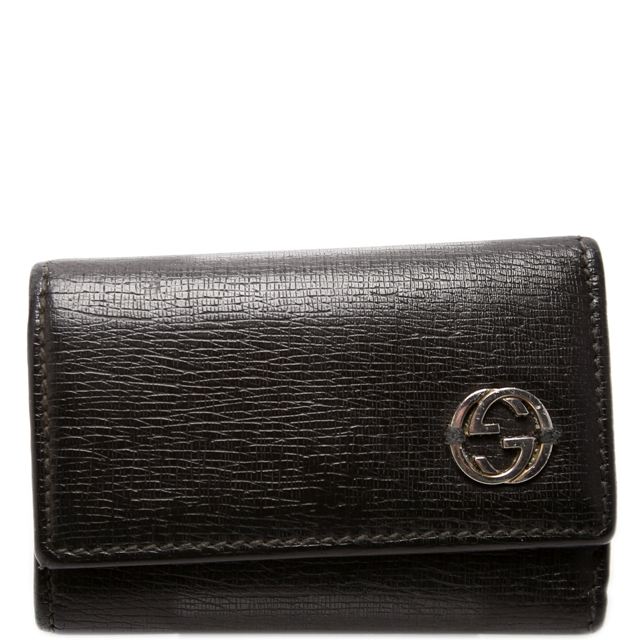 Gucci 256337 Key Case Leather Black
