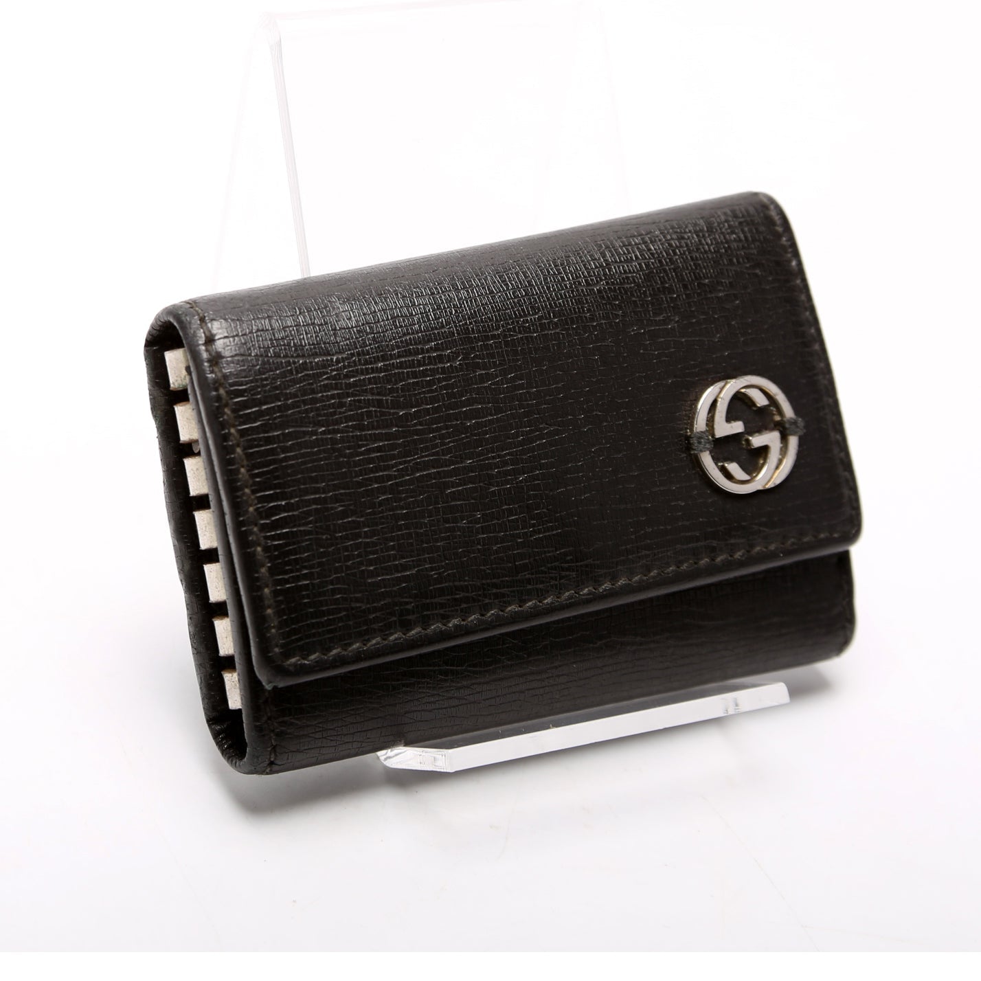 Gucci 256337 Key Case Leather Black