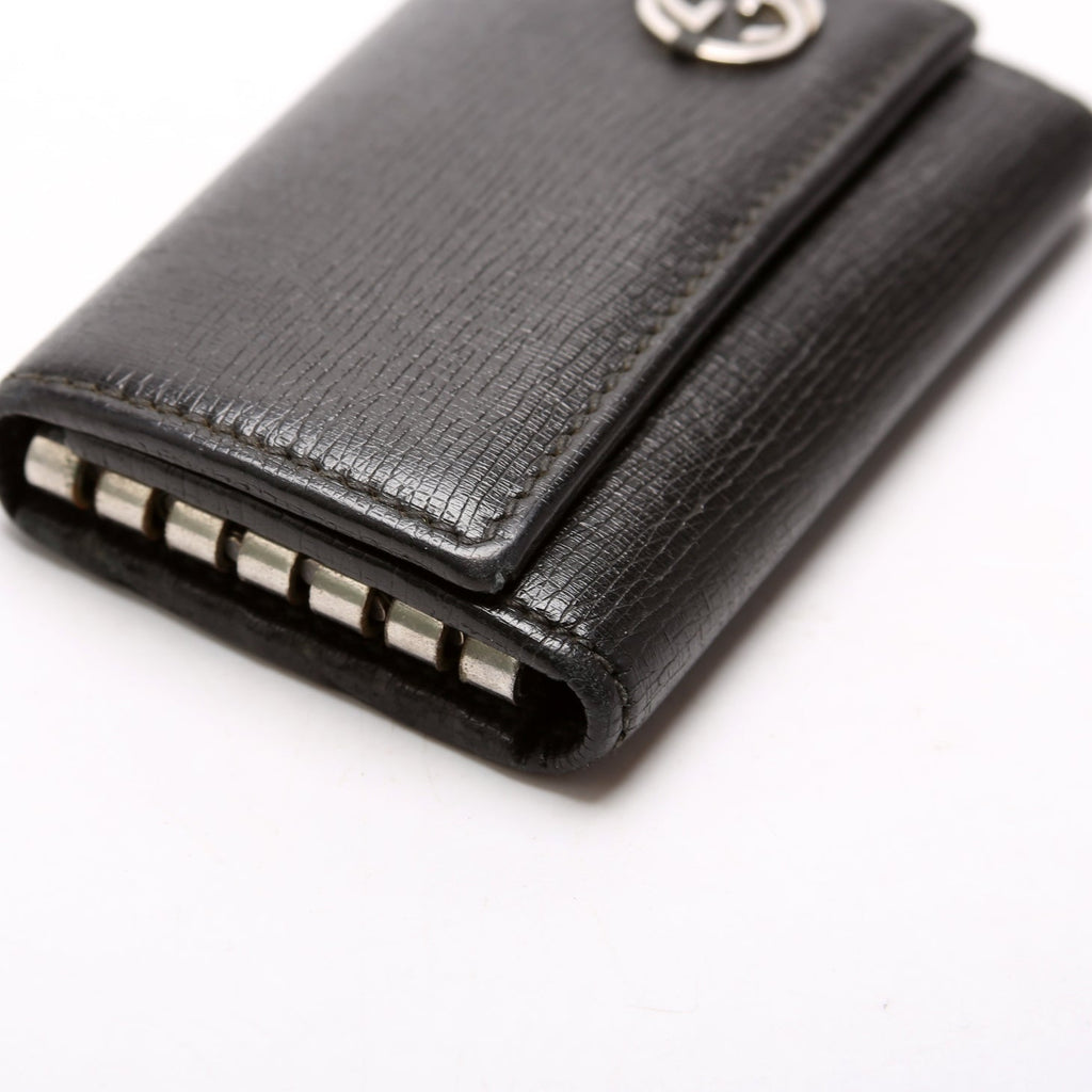 Gucci 256337 Key Case Leather Black