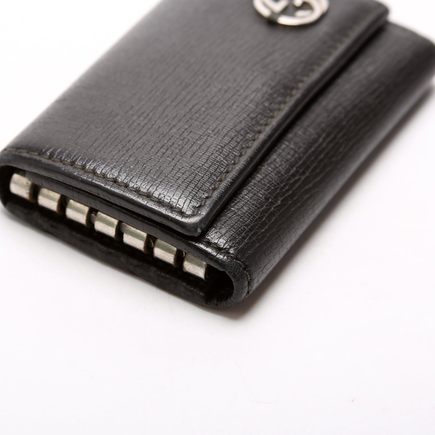 Gucci 256337 Key Case Leather Black