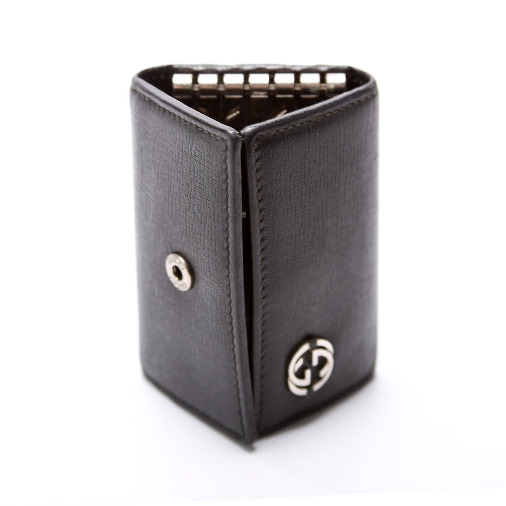 Gucci 256337 Key Case Leather Black
