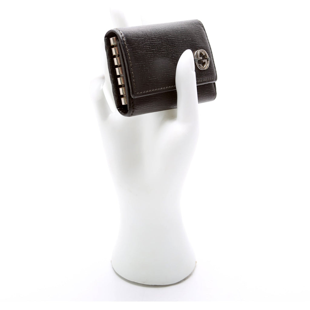 Gucci 256337 Key Case Leather Black