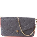 Pochette Felicie Empreinte Navy