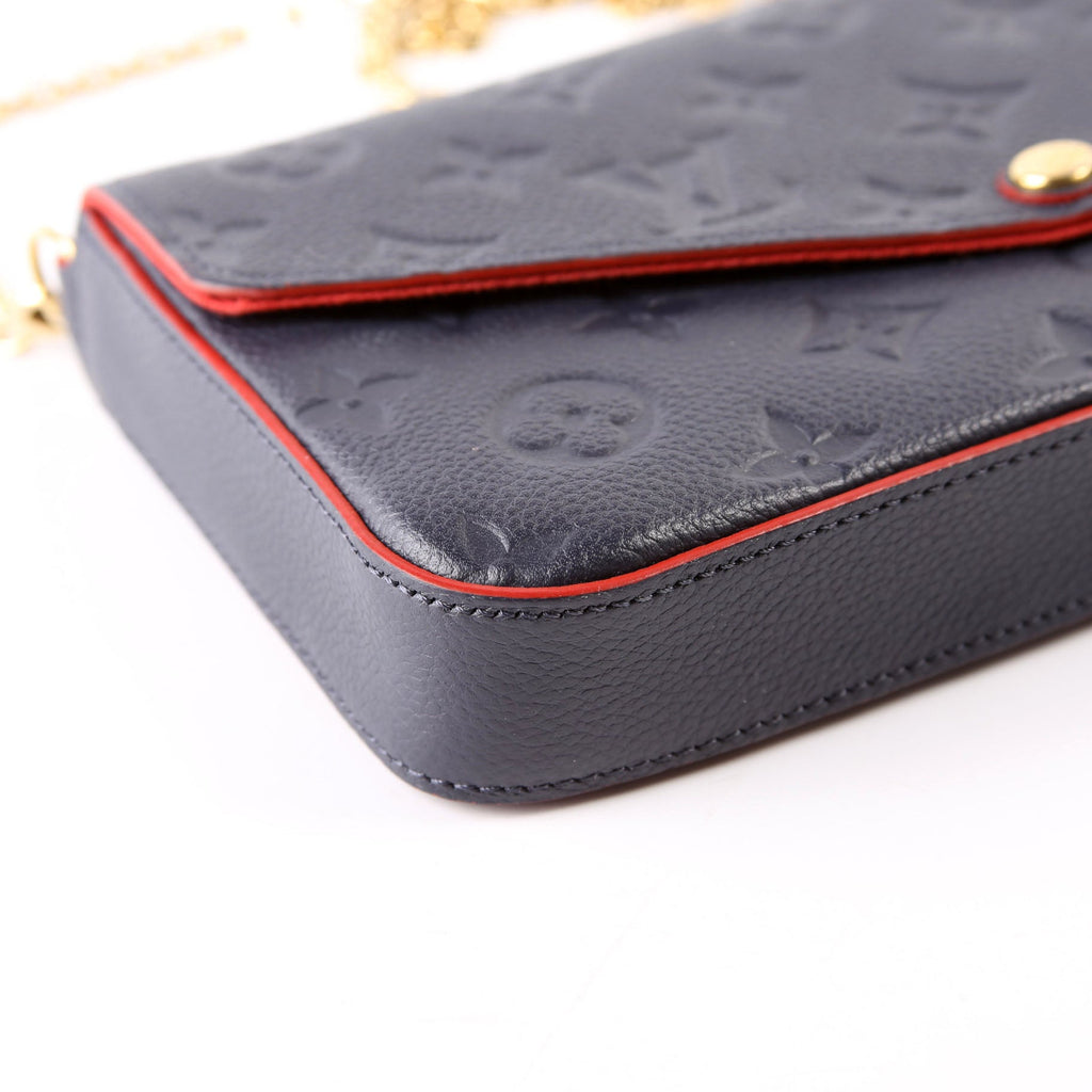 Pochette Felicie Empreinte Navy