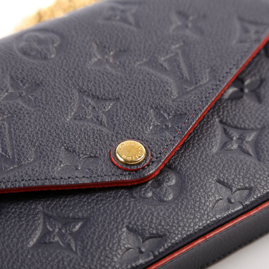 Pochette Felicie Empreinte Navy