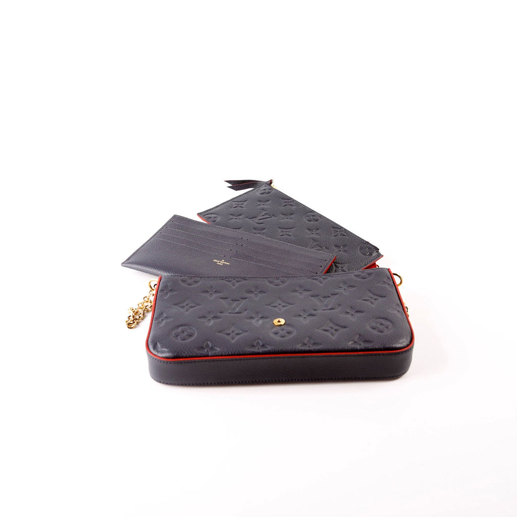Pochette Felicie Empreinte Navy