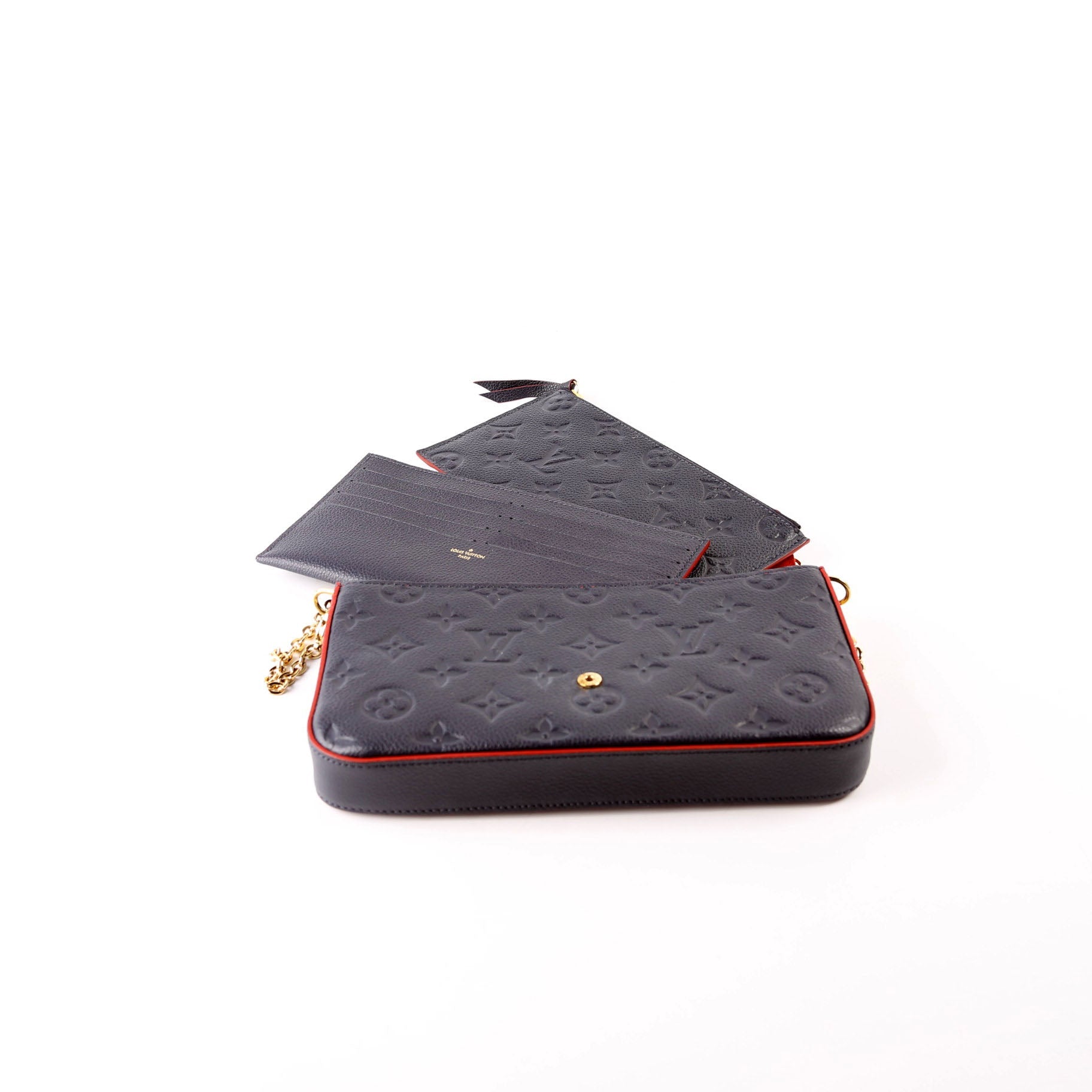 Pochette Felicie Empreinte Navy