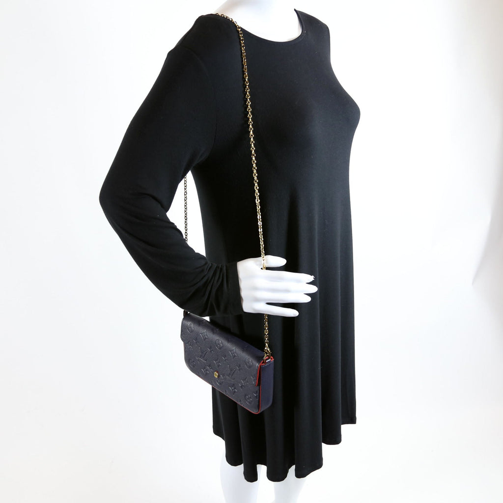 Pochette Felicie Empreinte Navy