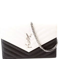 Envelope Chain Wallet White/Black