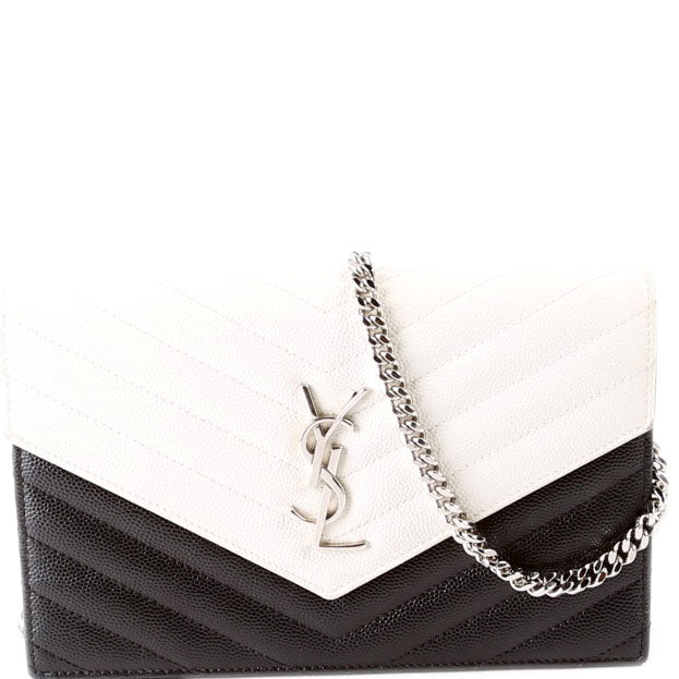 Envelope Chain Wallet White/Black