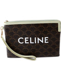 Triomphe Canvas Logo Small Pouch Brown