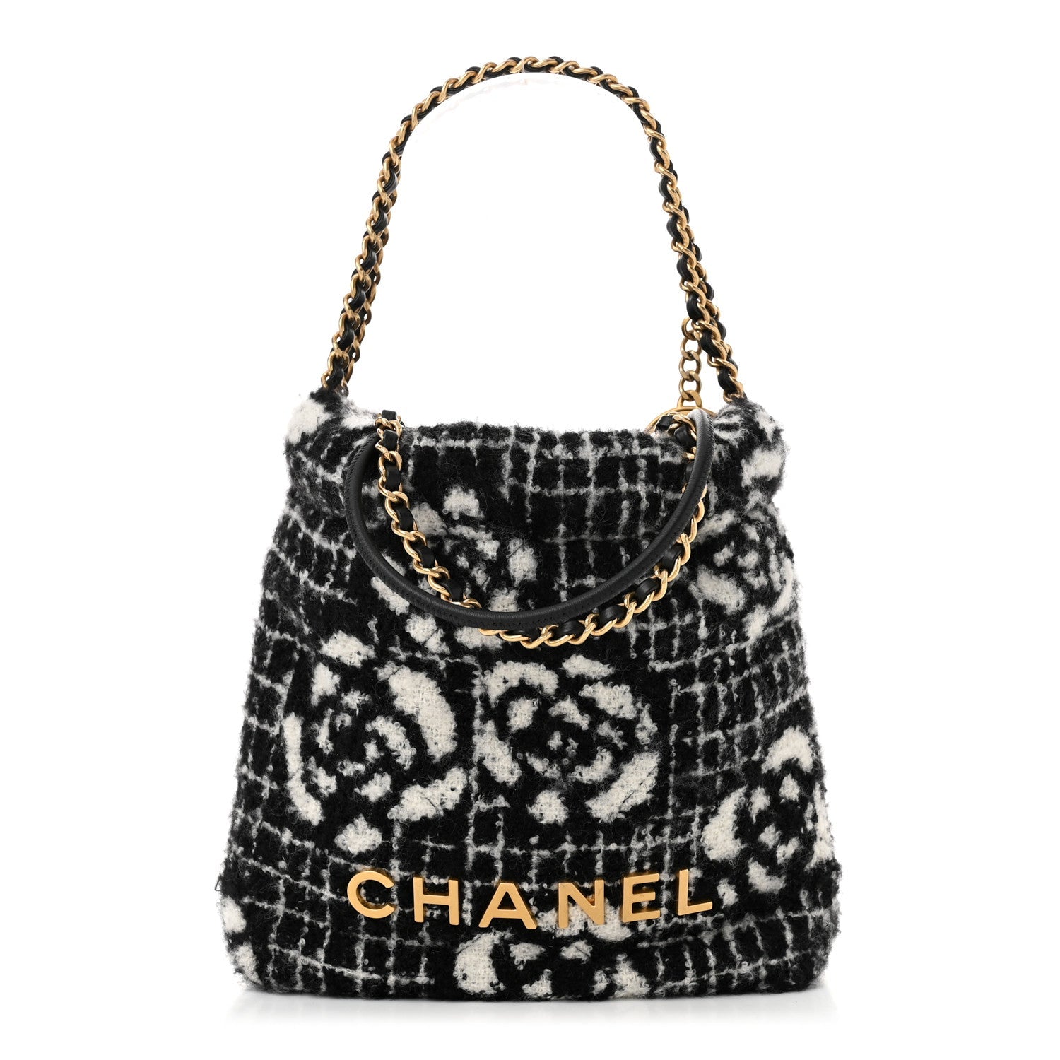 Chanel Cashmere Mini Chanel 22 Black White