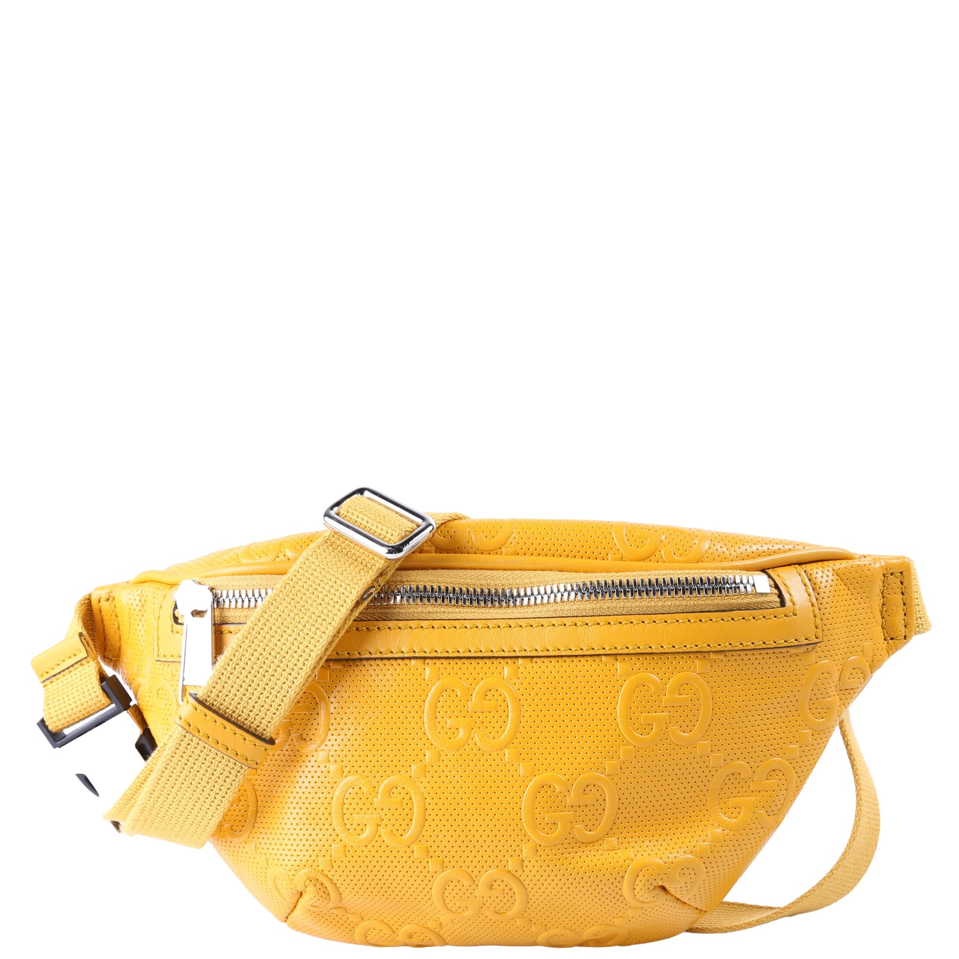 656582 GG Embossed Belt Bag Yellow