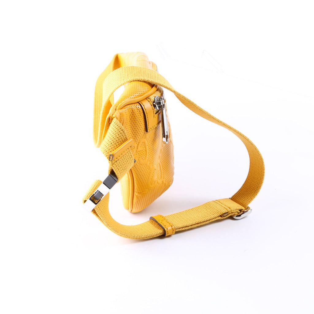 656582 GG Embossed Belt Bag Yellow