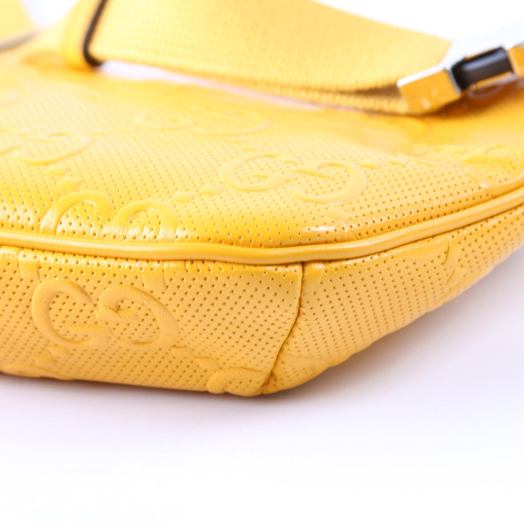 656582 GG Embossed Belt Bag Yellow