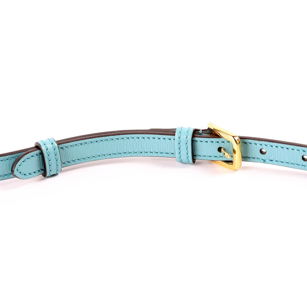 Gucci 640716 Horsebit 1955 Mini Top Handle Raffia Teal