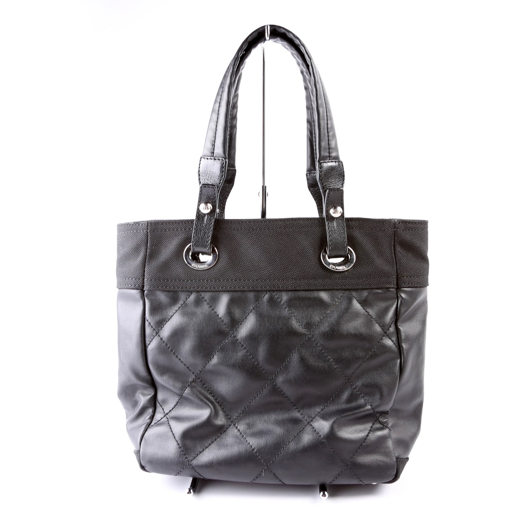 Biarritz Coated Canvas Tote Black