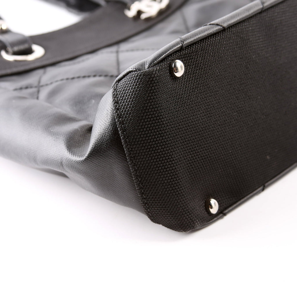 Biarritz Coated Canvas Tote Black