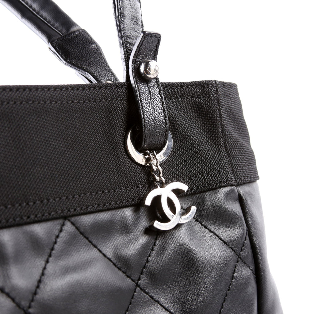 Biarritz Coated Canvas Tote Black