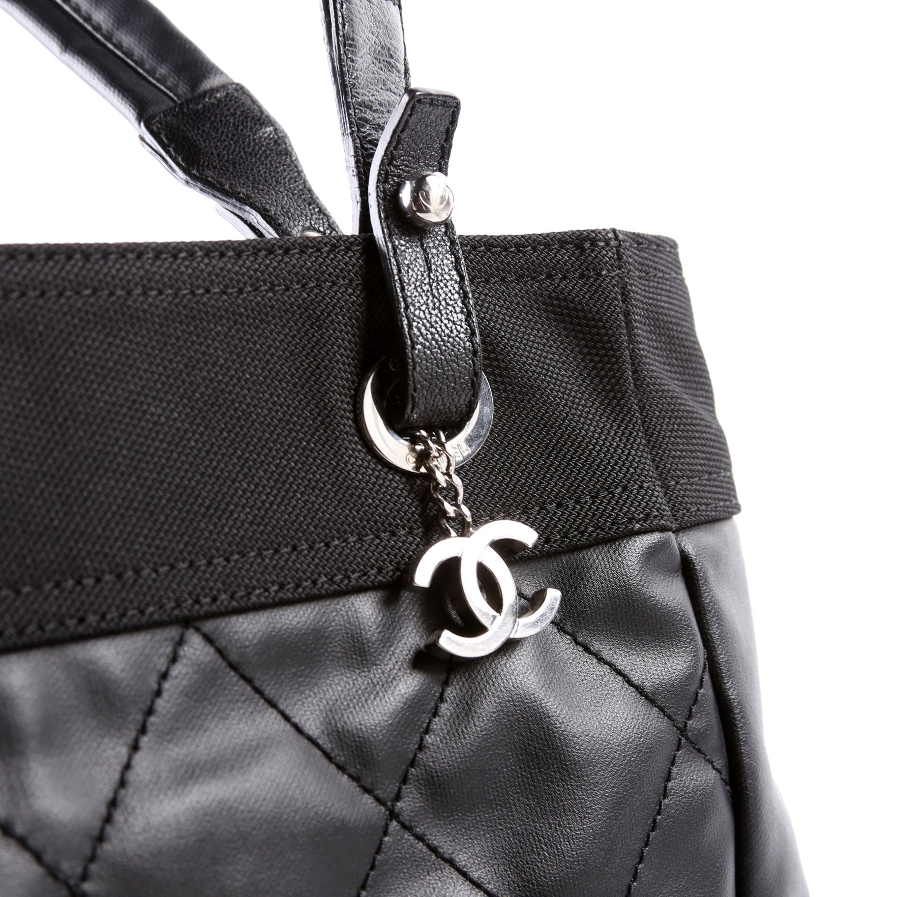 Biarritz Coated Canvas Tote Black