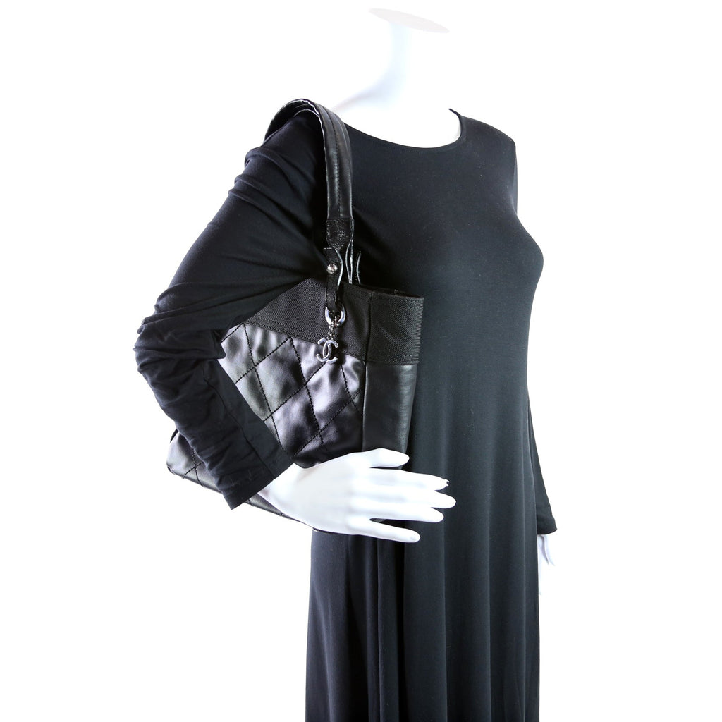 Biarritz Coated Canvas Tote Black