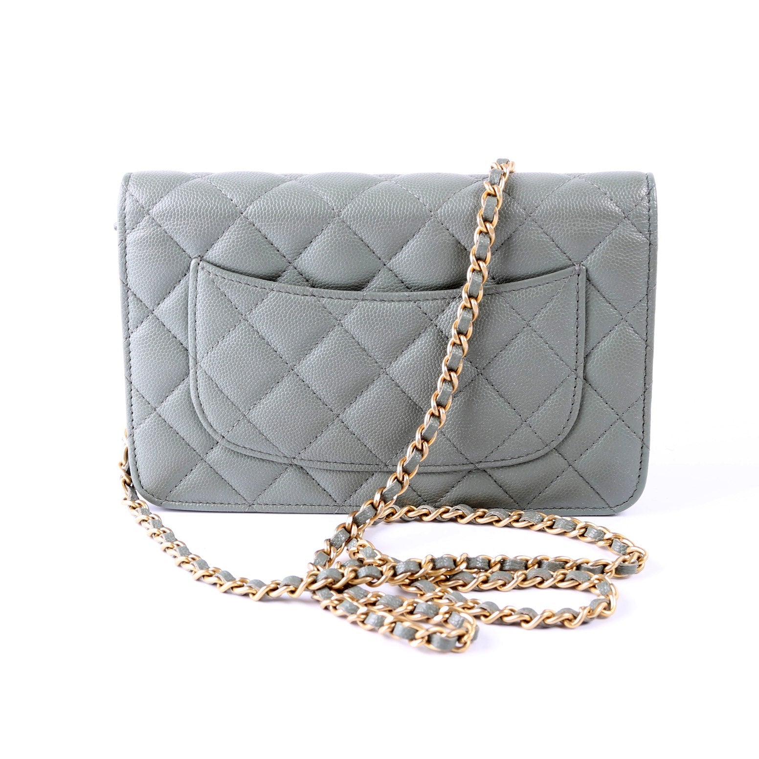 WOC Classic Quilted Caviar Green