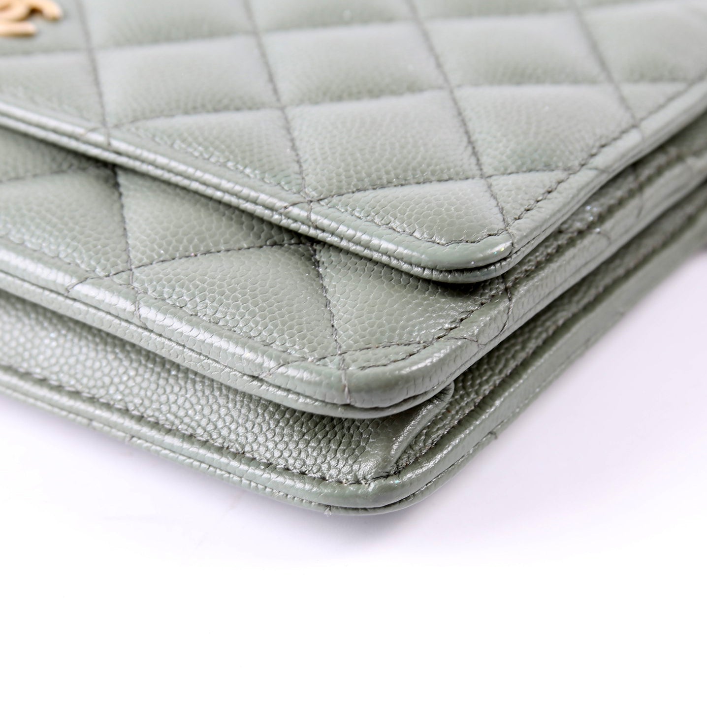 WOC Classic Quilted Caviar Green