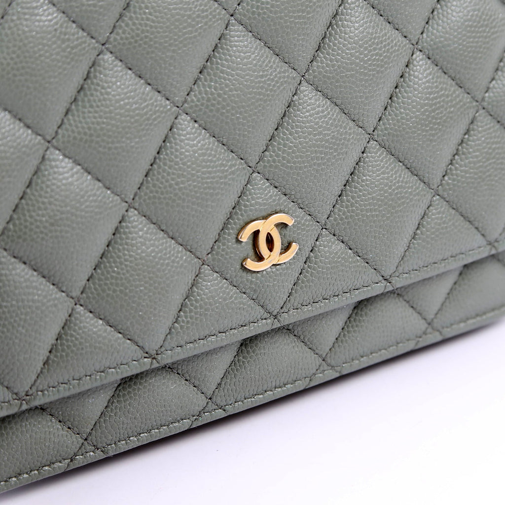 WOC Classic Quilted Caviar Green